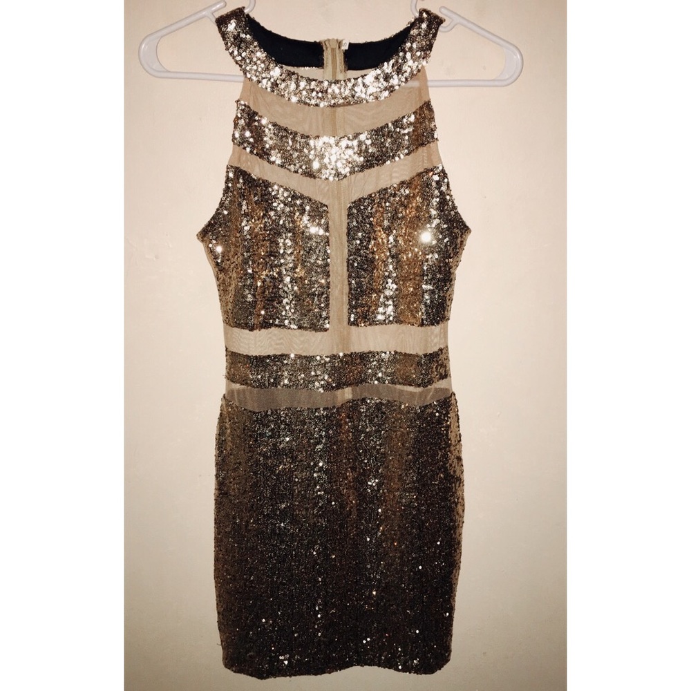 Gold Sequin Dress